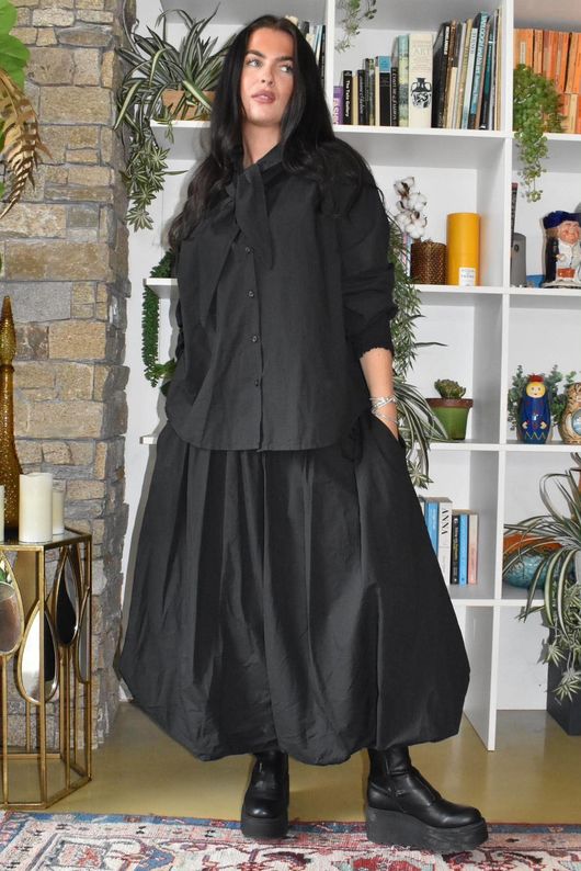 Paloma Tela Neckerchief Blouse Black